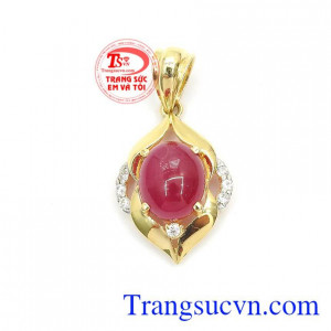 Mặt dây Ruby sao nhân tạo,Mặt Dây Nữ Ruby Cá Tính