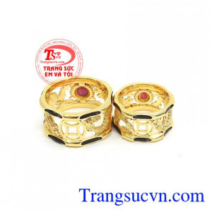 Nhẫn cưới vàng vàng tây đẹp sang trọng kinh tế cho đôi bạn trẻ