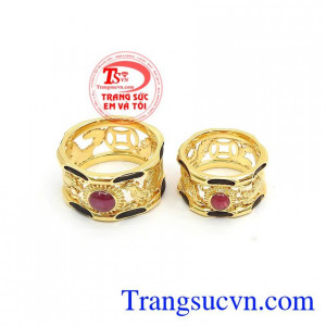 Nhẫn cưới vàng vàng tây đẹp sang trọng kinh tế cho đôi bạn trẻ