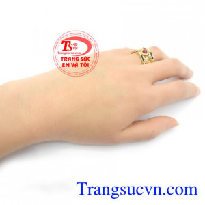 Nhẫn Nữ Ruby Rồng Phượng sang trọng, đẳng cấp