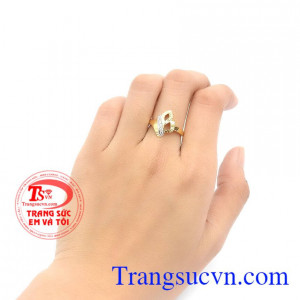 Nhẫn nữ vàng tây dành cho phái đẹp phù hợp làm quà tặng sinh nhật hoặc trong các dịp ý nghĩa