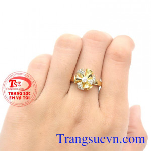 Nhẫn nữ vàng tây