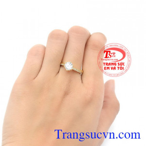 Nhẫn nữ vàng tây sang trọng