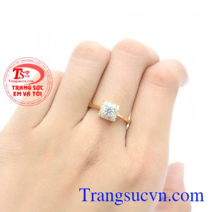 Nhẫn nữ vàng tây