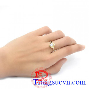 Nhẫn nữ vàng tây