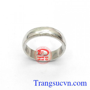 Nhẫn Nữ Vàng Trơn Trắng Xinh kiểu dáng nhẹ nhàng, tinh tế, phù hợp phong cách thời trang mới của phái đẹp