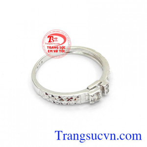 Nhẫn Nữ Đính Đá Phay Đẹp