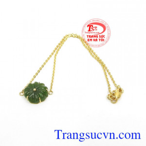 Lắc Chân Vàng Hoa Ngọc vàng 10k