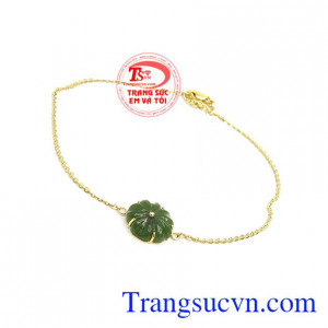 Lắc Chân Vàng Hoa Ngọc chế tác tinh xảo, kiểu dáng mới lạ, tôn vẻ nữ tính, sang trọng phái đẹp,