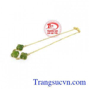 Lắc Chân Cẩm Thạch Vàng Tươi vàng 10k