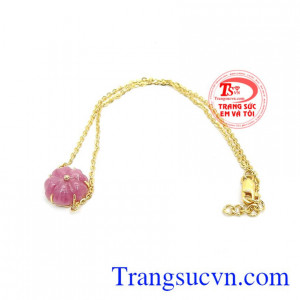 Lắc Chân Nữ Ruby Hưng Vượng