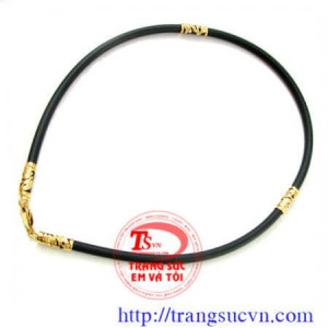 Dây Cao Su Bọc Vàng -loại 5 ly, vàng 18K