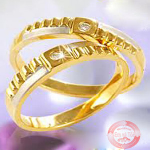 Nhẫn cưới vân vuông N02