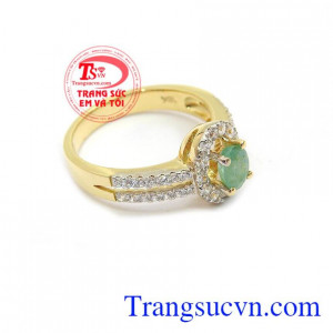 Nhẫn Nữ vàng 18k gắn đá tự nhiên