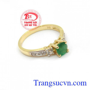 Nhẫn Nữ vàng 18k gắn đá tự nhiên