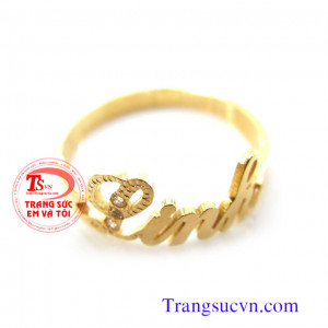 Nhẫn chữ vàng tây