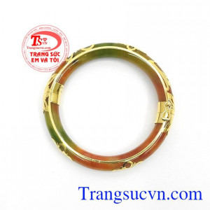 Vòng Bọc Vàng Cẩm Thạch May Mắn