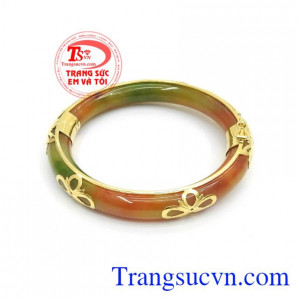 Vòng Bọc Vàng Cẩm Thạch May Mắn kiểu dáng đẹp,chất lượng cao