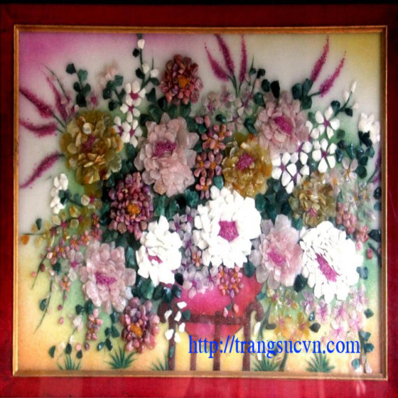 Tranh đá quý hoa
