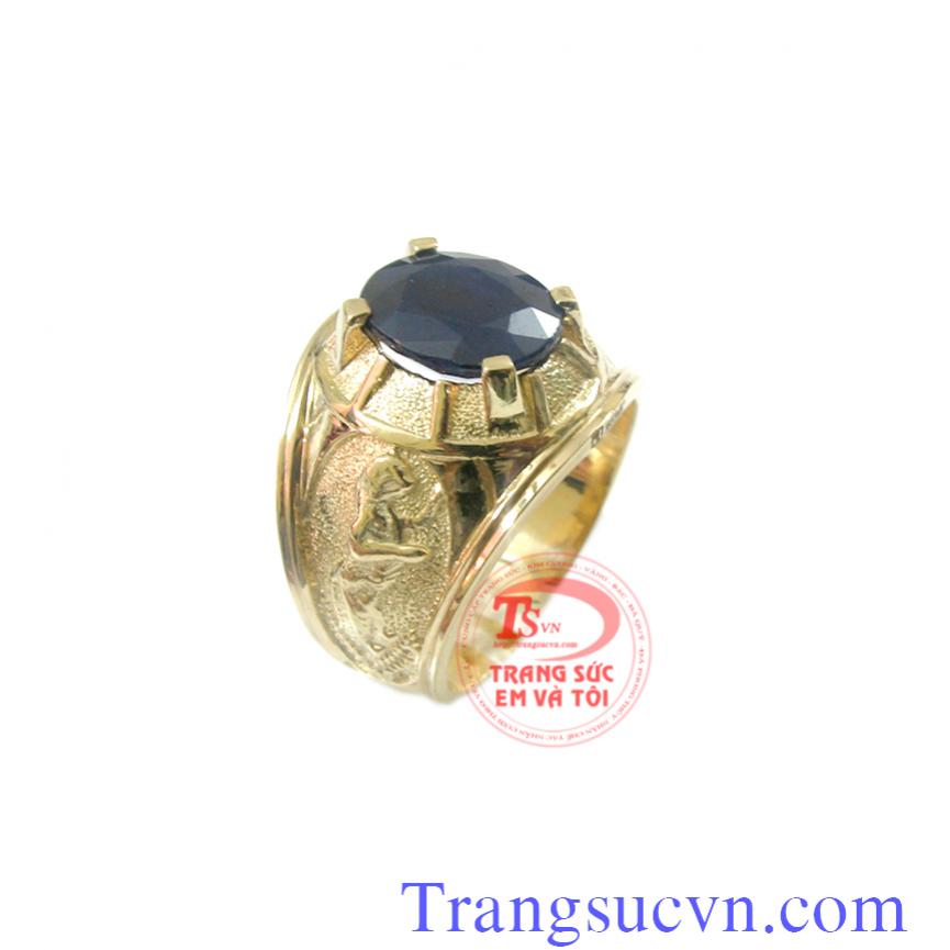 Nhẫn nam sapphire hổ báo