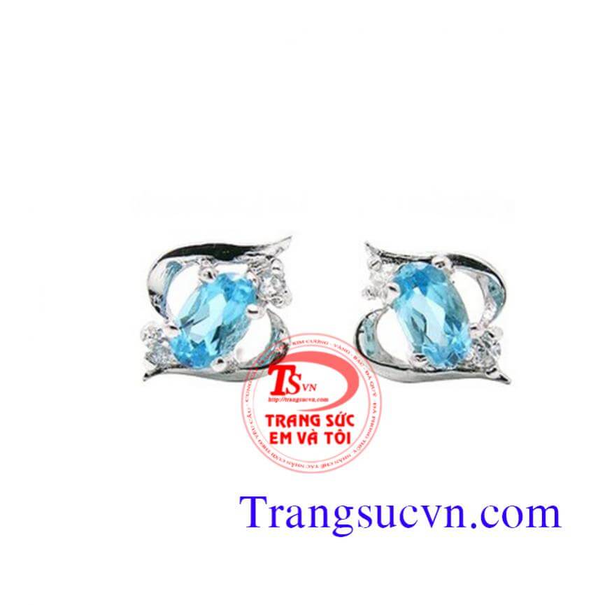 Bông nụ đá topaz xanh vàng tây