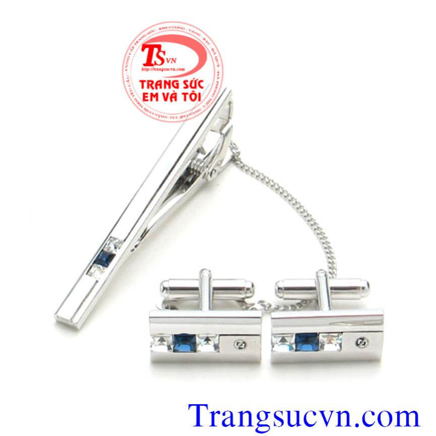 Bộ Kẹp Caravat cài áo Saphie+Topaz