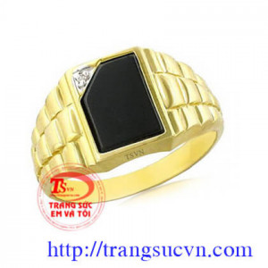 Nhẫn nam mệnh Thủy, nhẫn nam vàng tây 14k đính đá sang trọng, nhẫn nam đẹp giá rẻ, nhẫn nam vàng chuẩn chất lượng bảo hành 6 tháng, giao hàng toàn quốc
