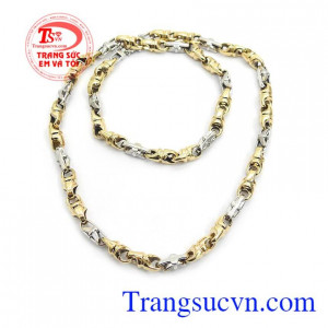 Dây chuyền nam vàng tây sang trọng