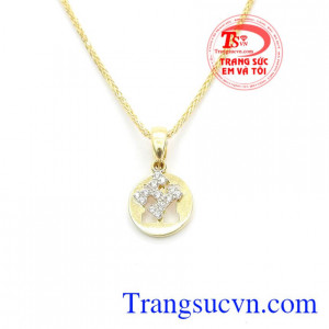 Mặt dây chữ H lấp lánh