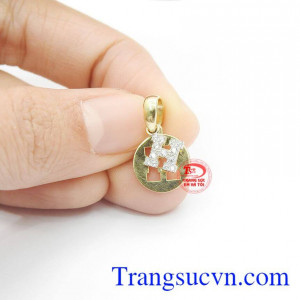 Sản phẩm bảo hành uy tín, giao hàng toàn quốc,Mặt dây chữ H lấp lánh