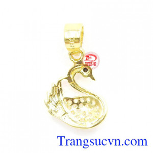 Thiên nga là biểu tượng của sự sang trọng, hiên ngang, vậy còn chờ gì mà không mua ngay hôm nay,Mặt dây thiên nga vàng 10k