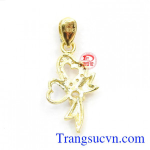 Sản phẩm sáng bóng, bền đẹp, bảo hành lâu dài,Mặt dây nơ quyến rũ