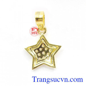 Sản phẩm chế tác từ vàng 10k, kiểu dáng ngôi sao đem lại sự hy vọng cho người dùng,Mặt dây ngôi sao hy vọng