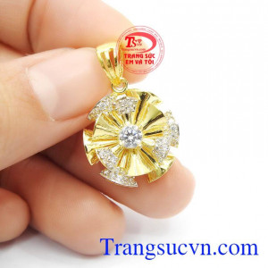 Thích hợp làm quà tặng cho người thân và bạn bè,Mặt dây hoa cánh vàng