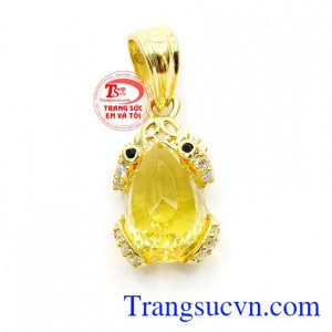 Mặt dây cóc ngậm kim tiền