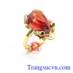 Nhẫn nữ cóc ngậm tiền vàng