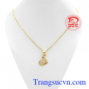 Bộ dây chuyền thiên nga vàng 10k