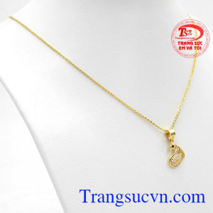 Bộ dây chuyền thiên nga vàng 10k