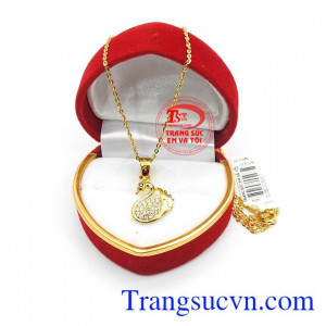 Bộ dây chuyền thiên nga vàng 10k