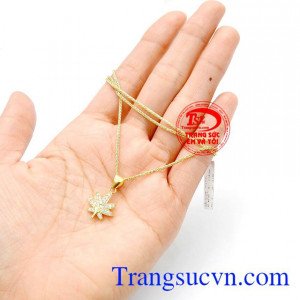 Bộ dây chuyền nữ lá phong nhỏ