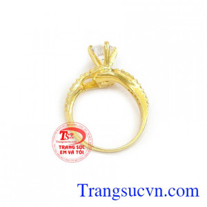 Nhẫn nữ vàng tây dành cho phái đẹp phù hợp làm quà tặng sinh nhật hoặc trong các dịp ý nghĩa