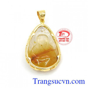 Mặt dây Đức mẹ cầu nguyện thạch anh