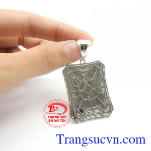 Mặt dây rồng vàng trắng 18k