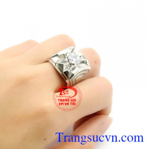 Nhẫn nam lịch lãm vàng 18k