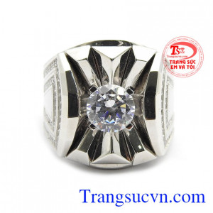 Nhẫn nam lịch lãm vàng 18k