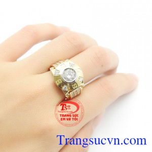 Nhẫn nam cao cấp vàng 18k