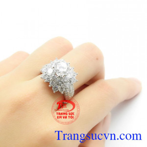 Nhẫn nữ quý phái vàng 18k