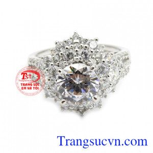 Nhẫn nữ sang trọng vàng 18k
