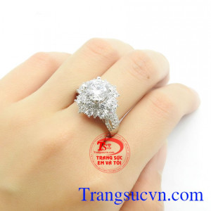 Nhẫn nữ sang trọng vàng 18k