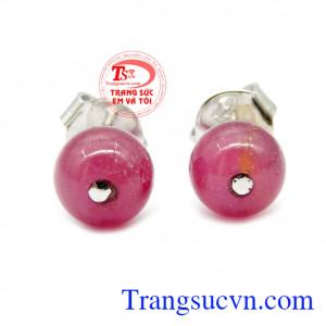 Hoa tai nụ ruby đẹp